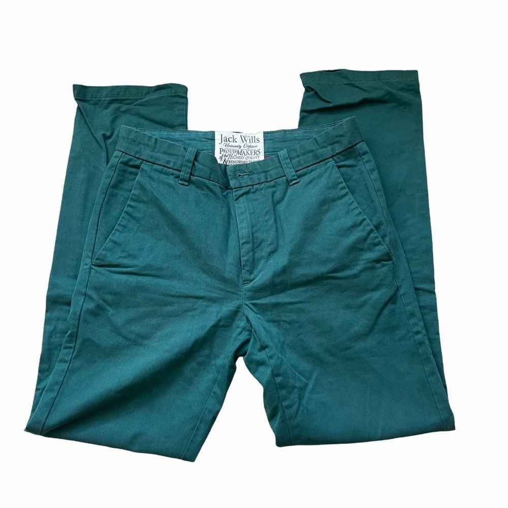 Jack Wills Green Cotton Chino Pants Size Small